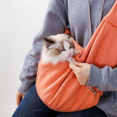 Cat Sling Carrier | Portable Crossbody Bag for Small Dogs & Cats | Convertible Pet Sling for Outdoor Travel And Everyday Use